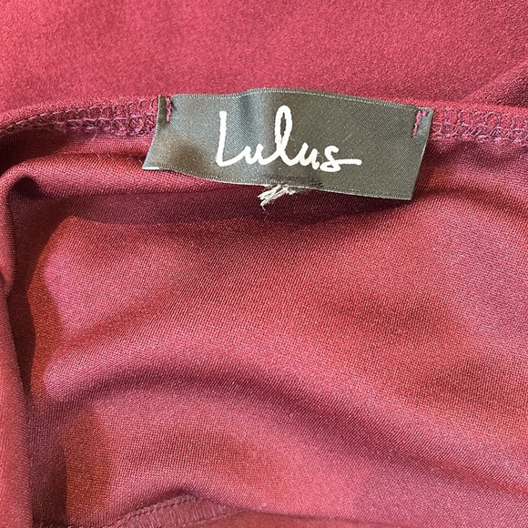 Lulu’s Forever Your Girl Maroon Wine  Bodycon Dress - Picture 7 of 11